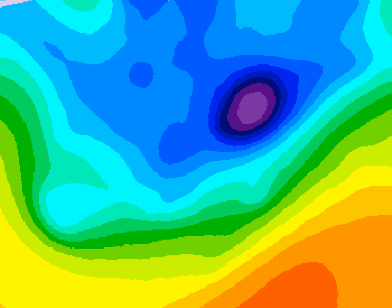 GDPS 500 millibar geopotential height 126 hour forecast chart for Canada based on 2026/04/11 0000Z data