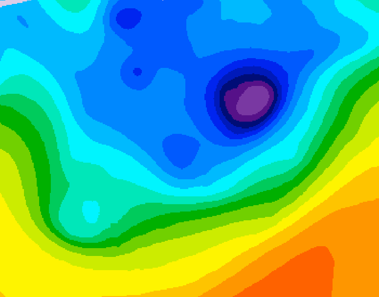 GDPS 500 millibar geopotential height 138 hour forecast chart for Canada based on 2026/04/11 0000Z data