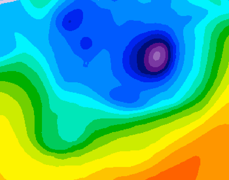 GDPS 500 millibar geopotential height 150 hour forecast chart for Canada based on 2026/04/11 0000Z data