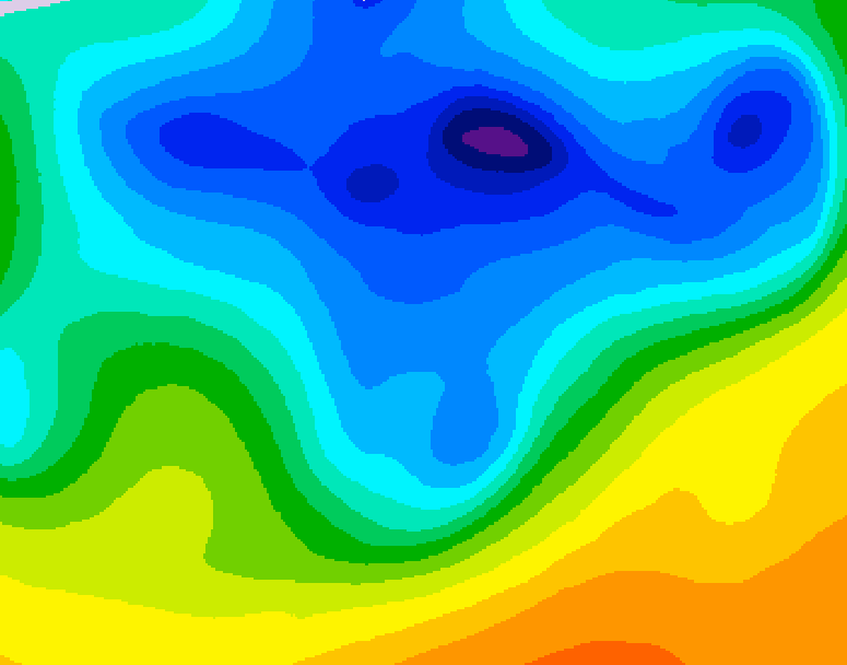 GDPS 500 millibar geopotential height 186 hour forecast chart for Canada based on 2026/04/11 0000Z data