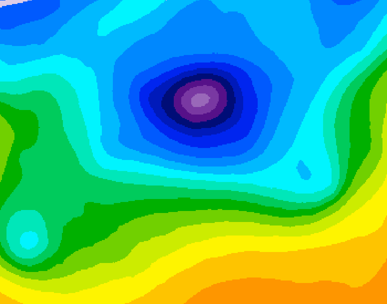 GDPS 500 millibar geopotential height 012 hour forecast chart for Canada based on 2026/04/11 1200Z data