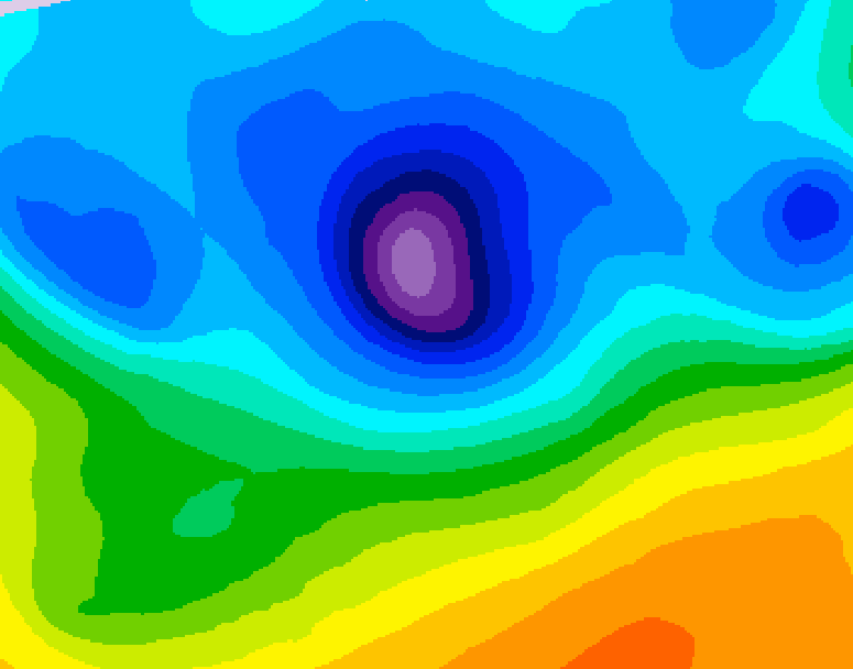 GDPS 500 millibar geopotential height 048 hour forecast chart for Canada based on 2026/04/11 1200Z data