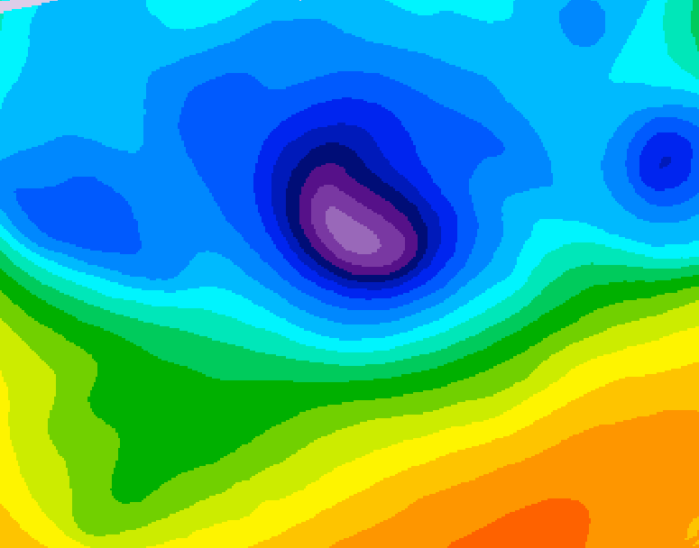 GDPS 500 millibar geopotential height 054 hour forecast chart for Canada based on 2026/04/11 1200Z data