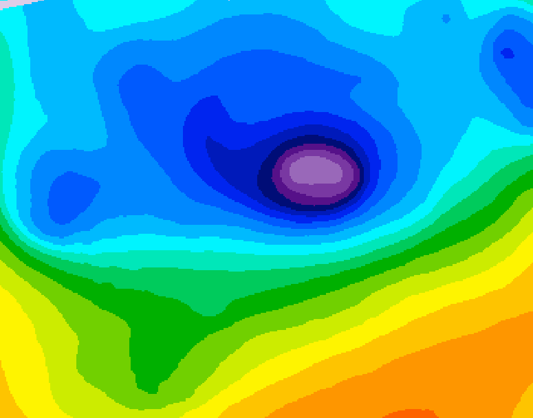GDPS 500 millibar geopotential height 072 hour forecast chart for Canada based on 2026/04/11 1200Z data