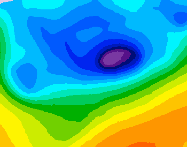 GDPS 500 millibar geopotential height 084 hour forecast chart for Canada based on 2026/04/11 1200Z data