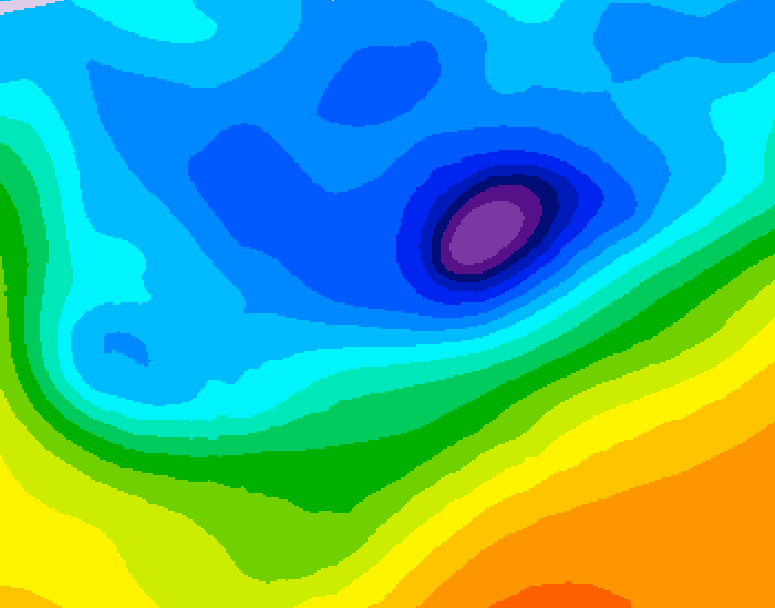 GDPS 500 millibar geopotential height 096 hour forecast chart for Canada based on 2026/04/11 1200Z data