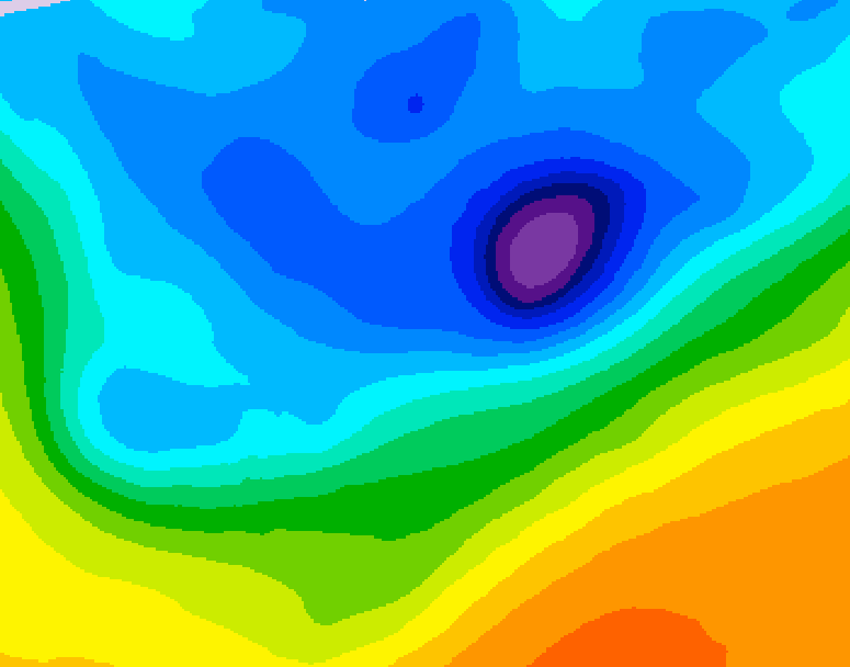 GDPS 500 millibar geopotential height 102 hour forecast chart for Canada based on 2026/04/11 1200Z data