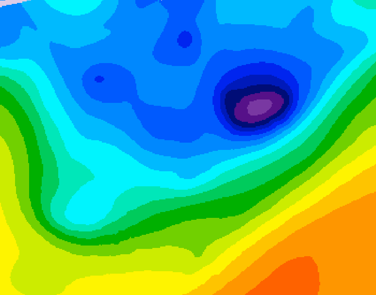 GDPS 500 millibar geopotential height 120 hour forecast chart for Canada based on 2026/04/11 1200Z data
