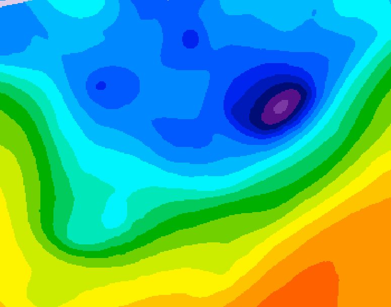 GDPS 500 millibar geopotential height 126 hour forecast chart for Canada based on 2026/04/11 1200Z data