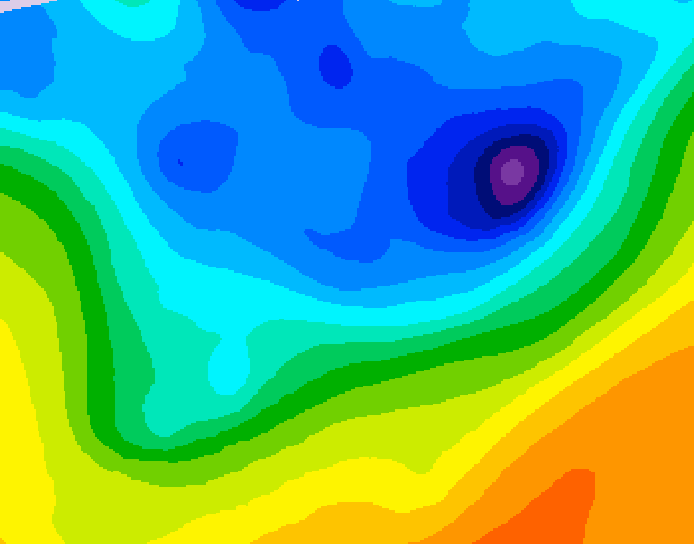 GDPS 500 millibar geopotential height 132 hour forecast chart for Canada based on 2026/04/11 1200Z data
