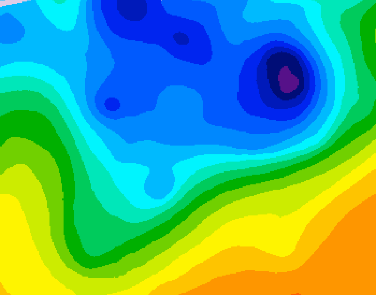 GDPS 500 millibar geopotential height 150 hour forecast chart for Canada based on 2026/04/11 1200Z data