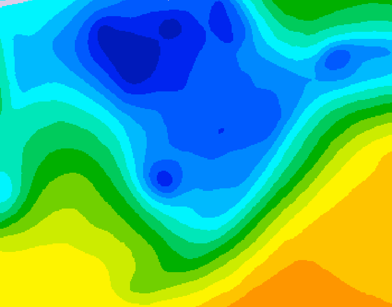 GDPS 500 millibar geopotential height 192 hour forecast chart for Canada based on 2026/04/11 1200Z data