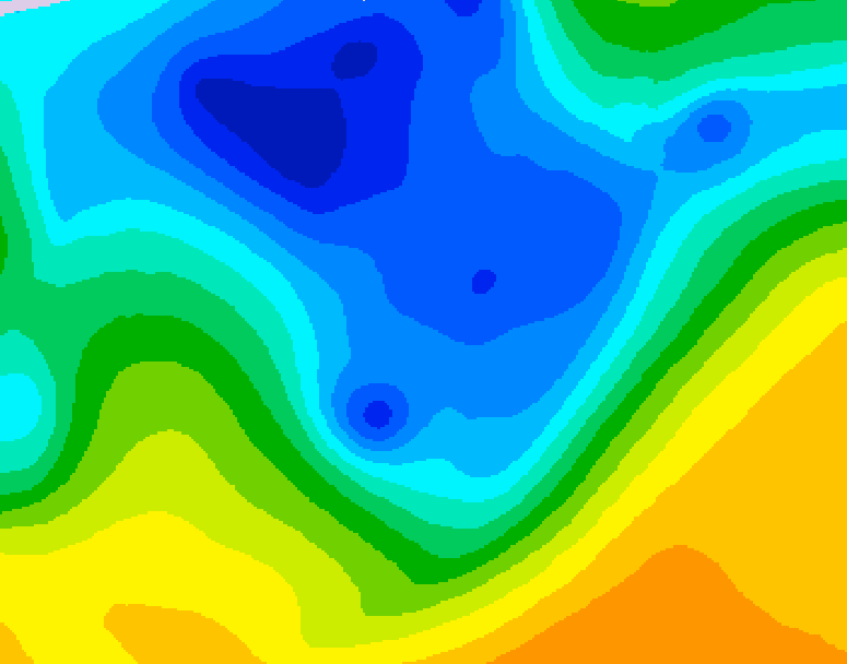 GDPS 500 millibar geopotential height 198 hour forecast chart for Canada based on 2026/04/11 1200Z data