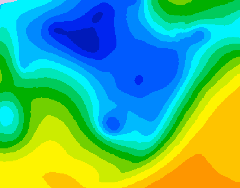 GDPS 500 millibar geopotential height 204 hour forecast chart for Canada based on 2026/04/11 1200Z data