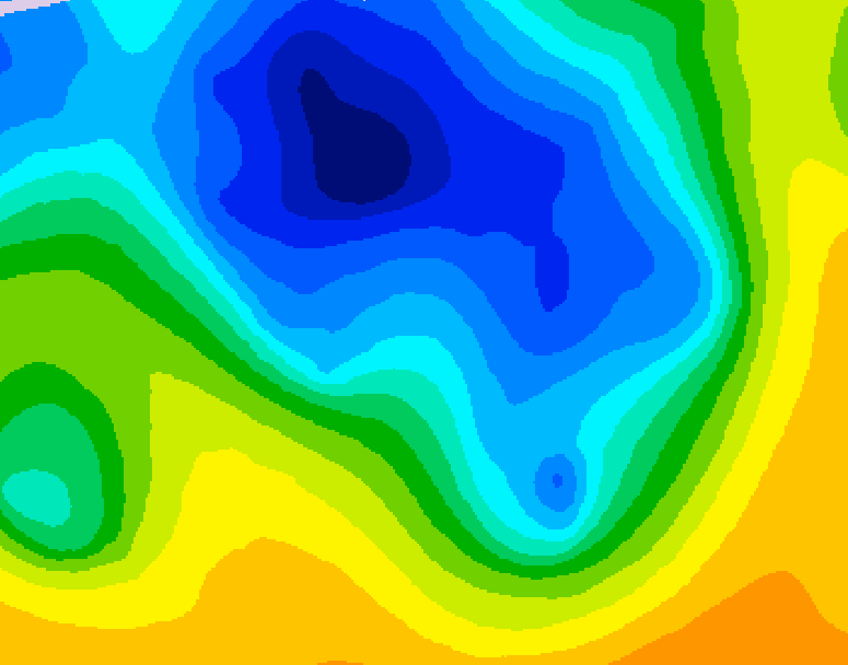 GDPS 500 millibar geopotential height 234 hour forecast chart for Canada based on 2026/04/11 1200Z data