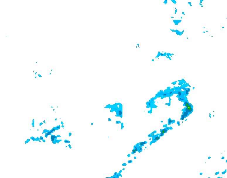 GDPS precipitation 126 hour forecast chart for Canada based on 2026/04/11 0000Z data
