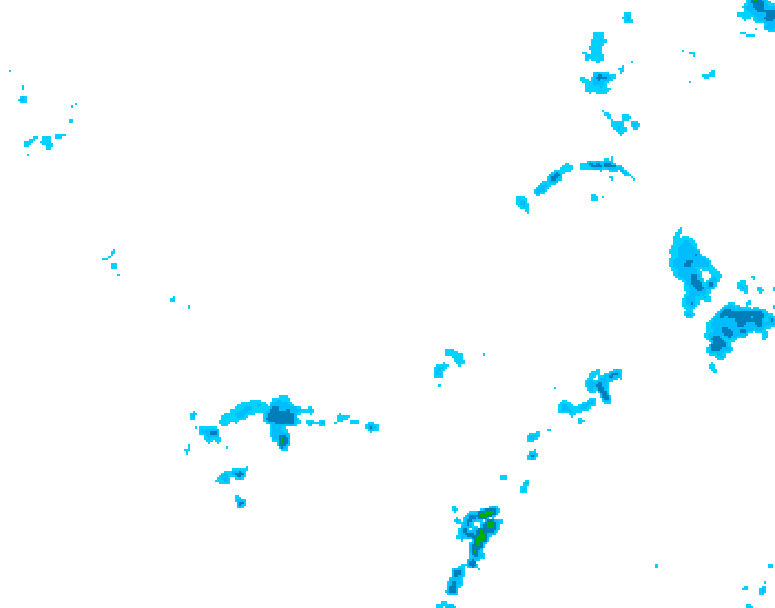 GDPS precipitation 126 hour forecast chart for Canada based on 2026/04/11 1200Z data