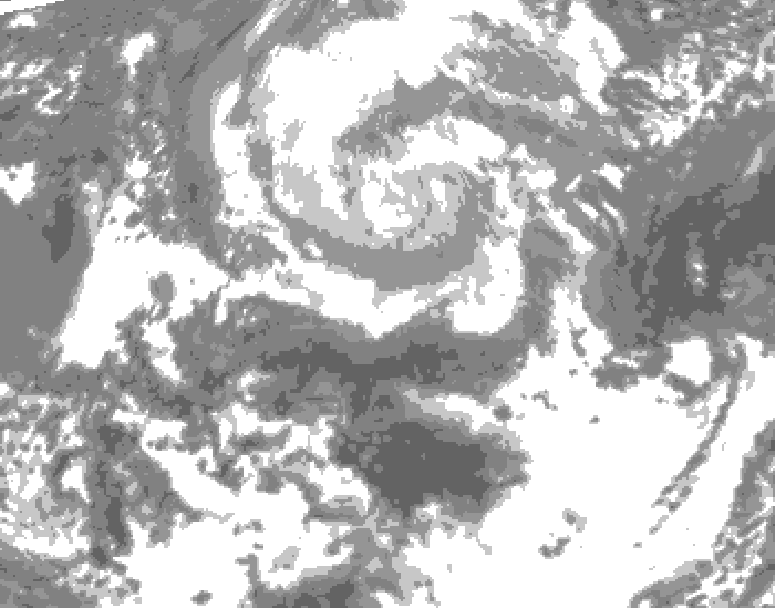 GDPS total cloud 030 hour forecast chart for Canada based on 2026/04/11 0000Z data
