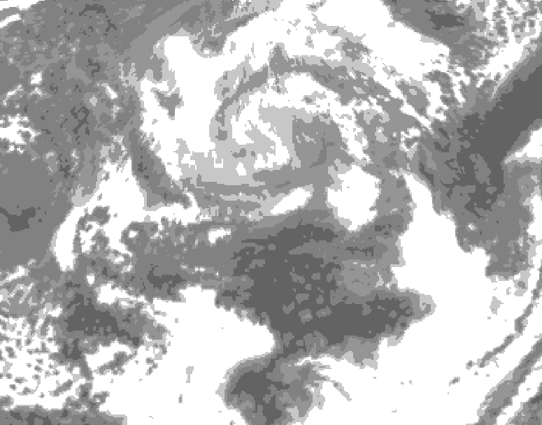 GDPS total cloud 042 hour forecast chart for Canada based on 2026/04/11 0000Z data