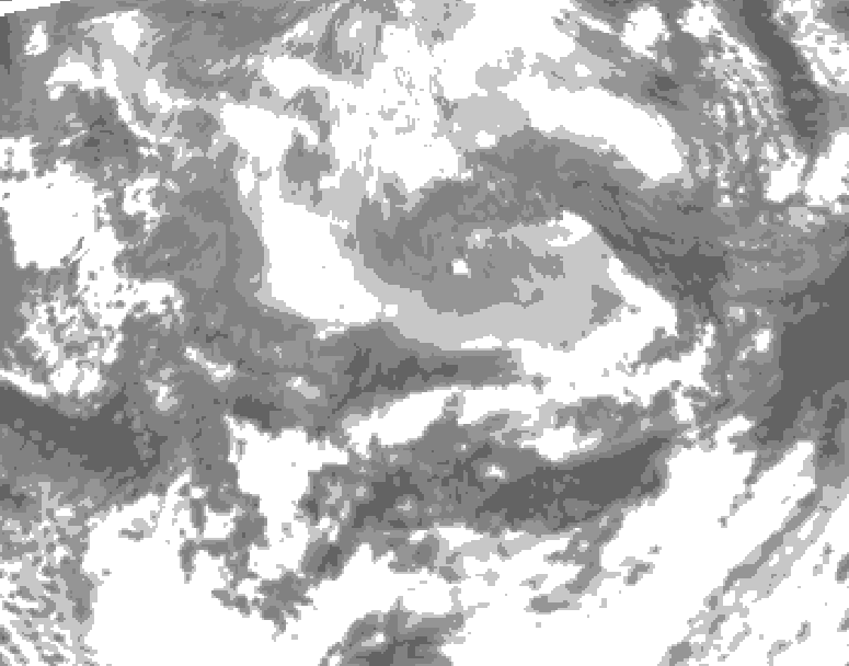 GDPS total cloud 090 hour forecast chart for Canada based on 2026/04/11 0000Z data