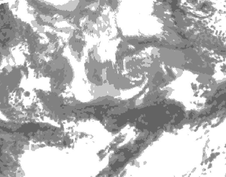 GDPS total cloud 114 hour forecast chart for Canada based on 2026/04/11 0000Z data