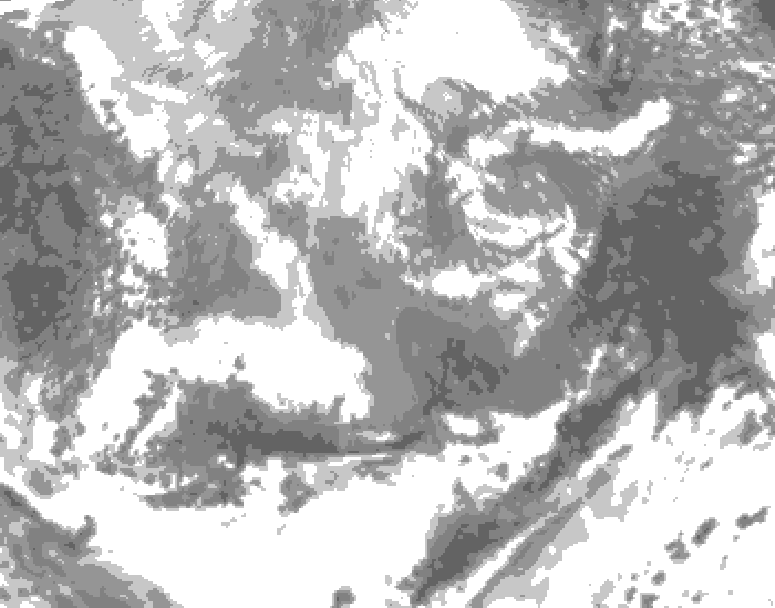 GDPS total cloud 138 hour forecast chart for Canada based on 2026/04/11 0000Z data