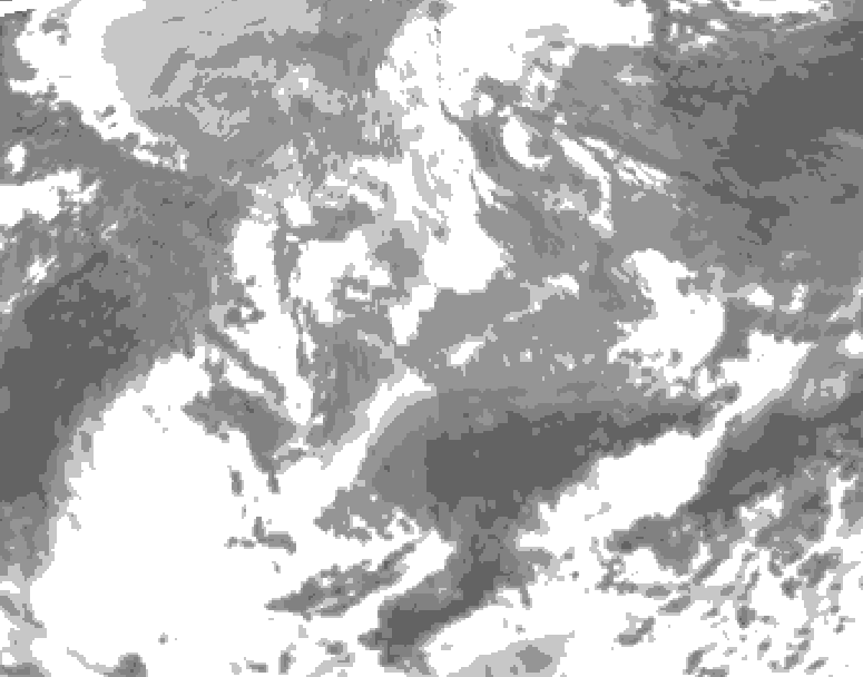 GDPS total cloud 174 hour forecast chart for Canada based on 2026/04/11 0000Z data