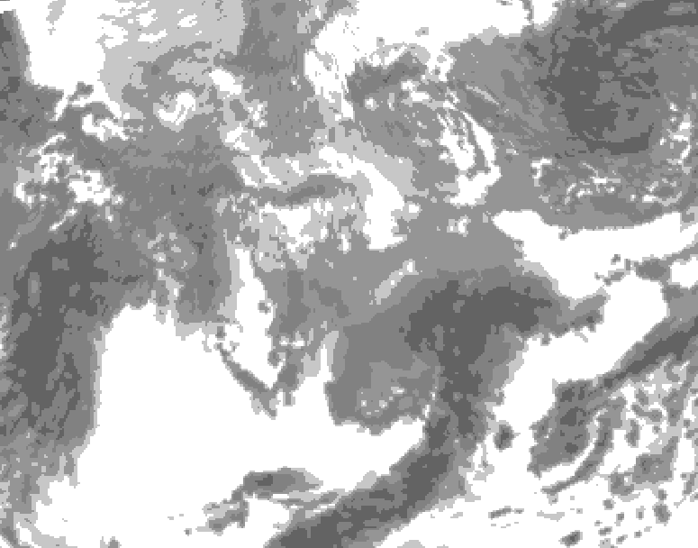 GDPS total cloud 186 hour forecast chart for Canada based on 2026/04/11 0000Z data
