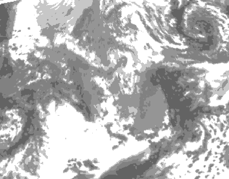 GDPS total cloud 204 hour forecast chart for Canada based on 2026/04/11 0000Z data