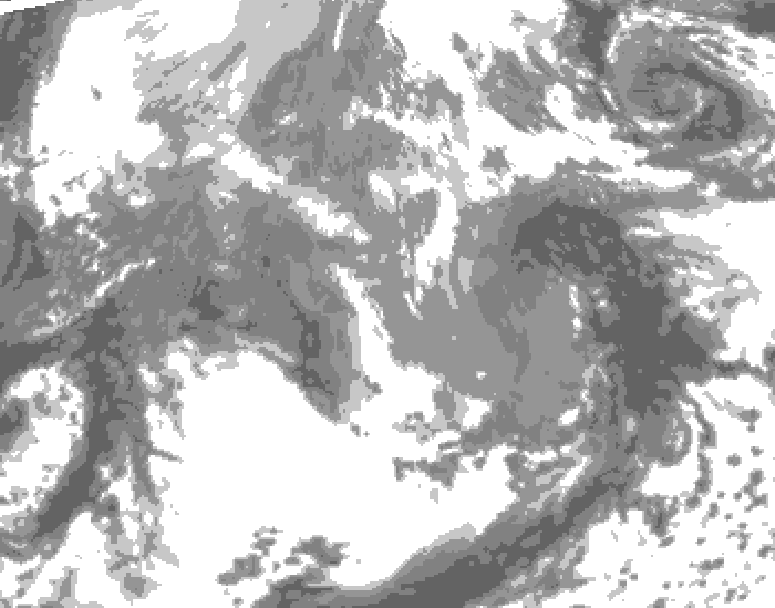 GDPS total cloud 210 hour forecast chart for Canada based on 2026/04/11 0000Z data
