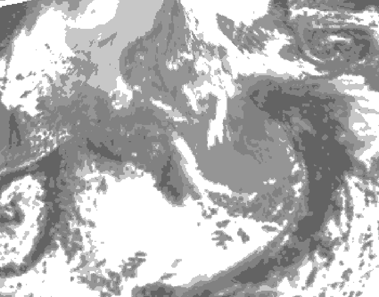 GDPS total cloud 216 hour forecast chart for Canada based on 2026/04/11 0000Z data