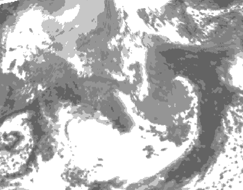 GDPS total cloud 222 hour forecast chart for Canada based on 2026/04/11 0000Z data