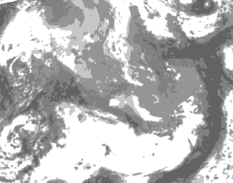 GDPS total cloud 234 hour forecast chart for Canada based on 2026/04/11 0000Z data
