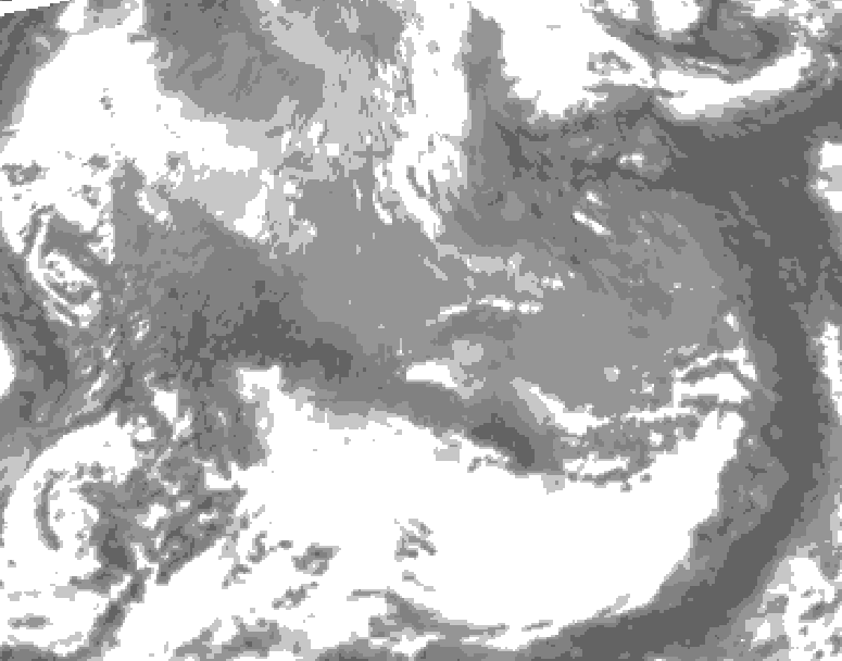 GDPS total cloud 240 hour forecast chart for Canada based on 2026/04/11 0000Z data