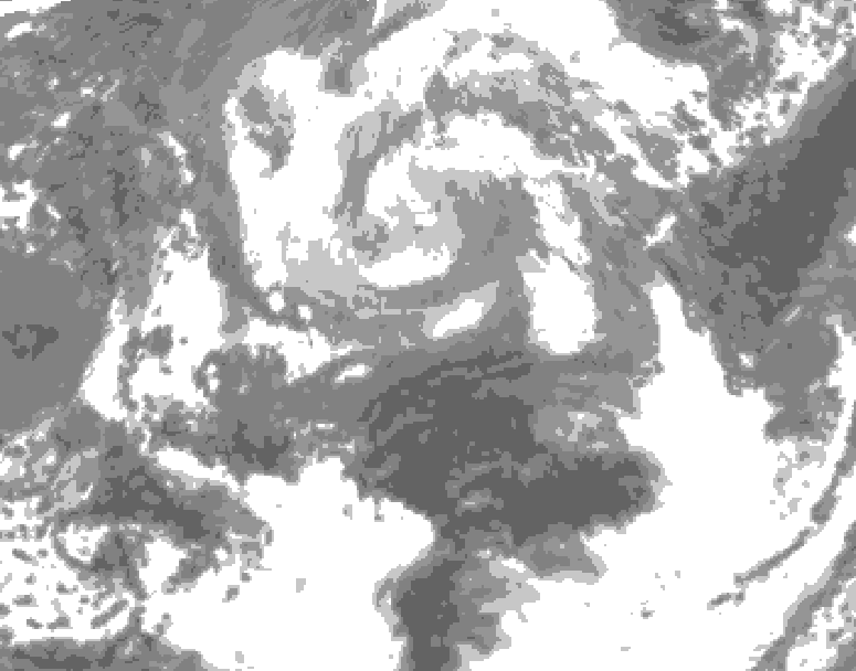 GDPS total cloud 030 hour forecast chart for Canada based on 2026/04/11 1200Z data