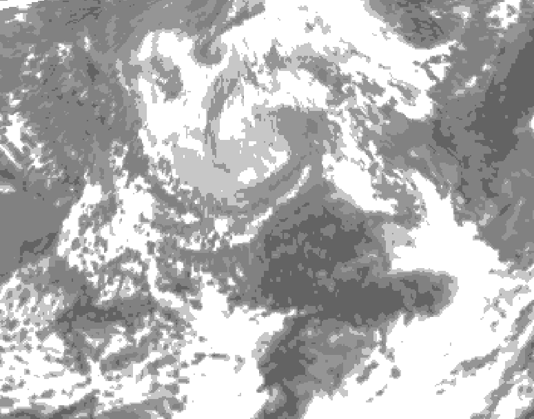 GDPS total cloud 036 hour forecast chart for Canada based on 2026/04/11 1200Z data