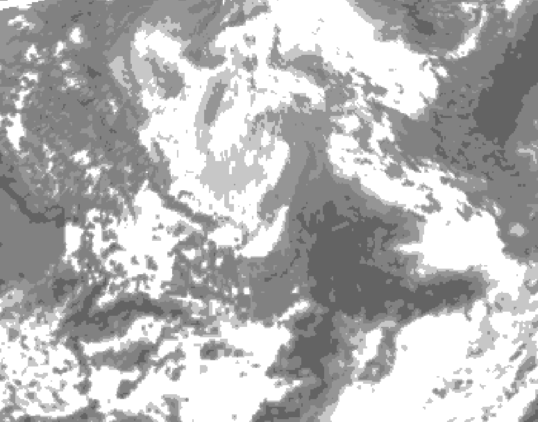 GDPS total cloud 042 hour forecast chart for Canada based on 2026/04/11 1200Z data