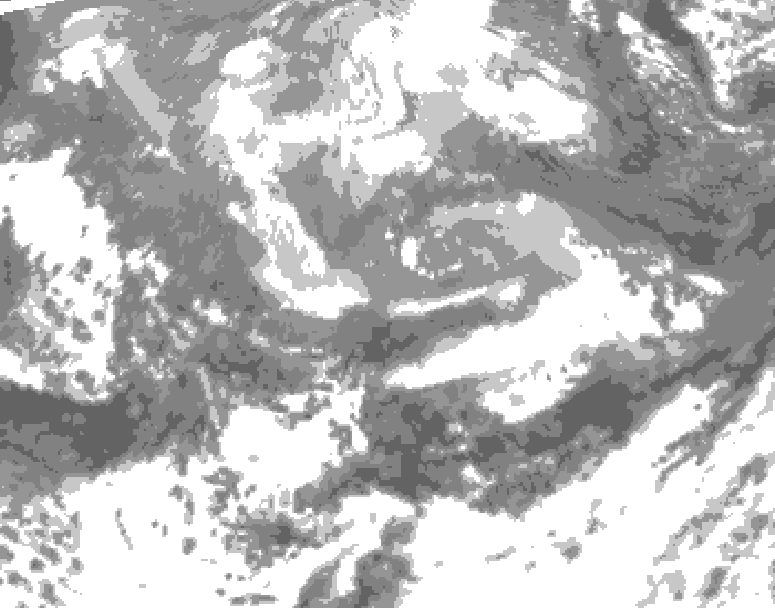 GDPS total cloud 084 hour forecast chart for Canada based on 2026/04/11 1200Z data