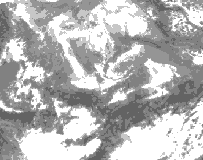 GDPS total cloud 096 hour forecast chart for Canada based on 2026/04/11 1200Z data
