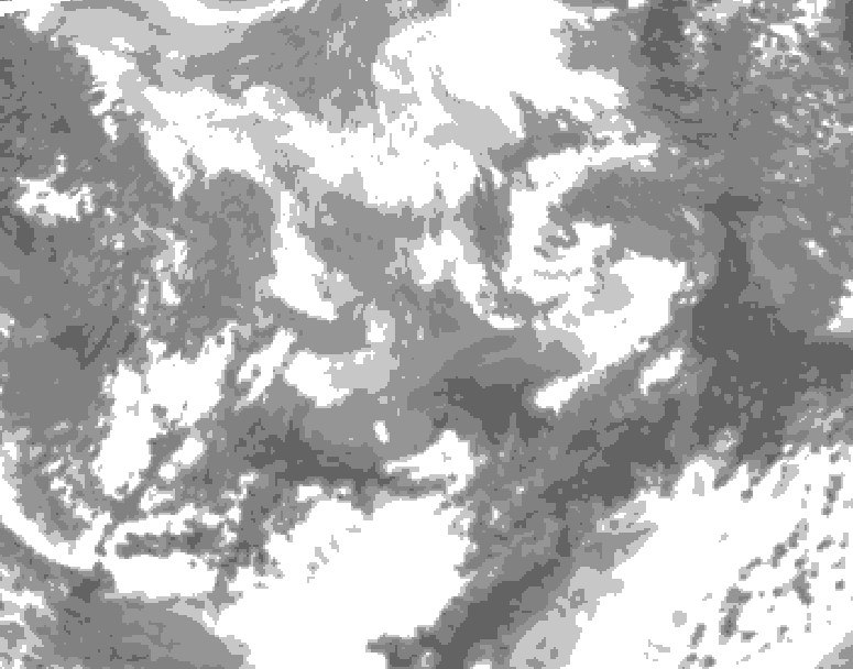 GDPS total cloud 120 hour forecast chart for Canada based on 2026/04/11 1200Z data