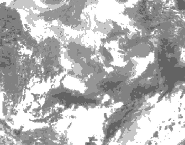 GDPS total cloud 126 hour forecast chart for Canada based on 2026/04/11 1200Z data