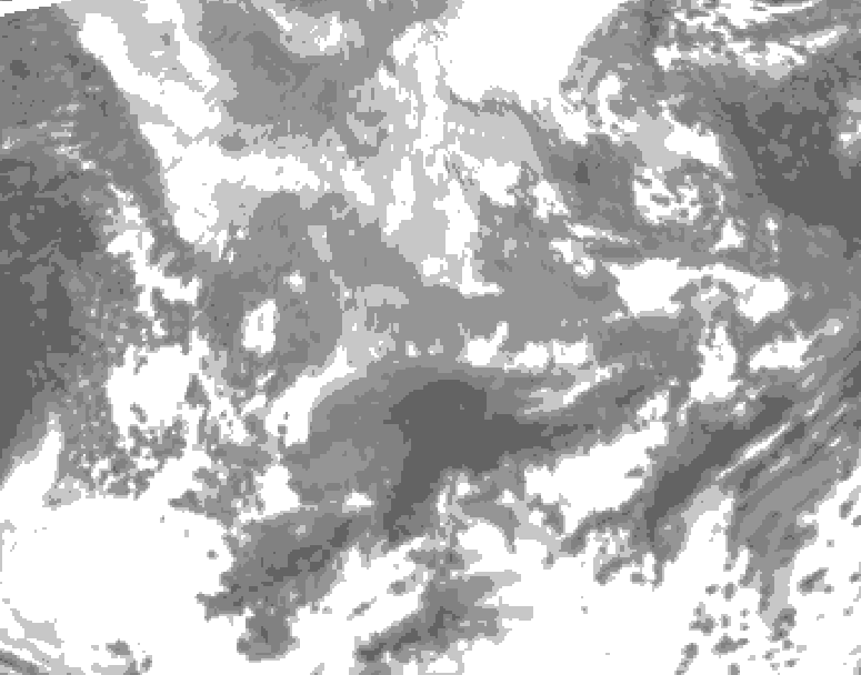 GDPS total cloud 150 hour forecast chart for Canada based on 2026/04/11 1200Z data