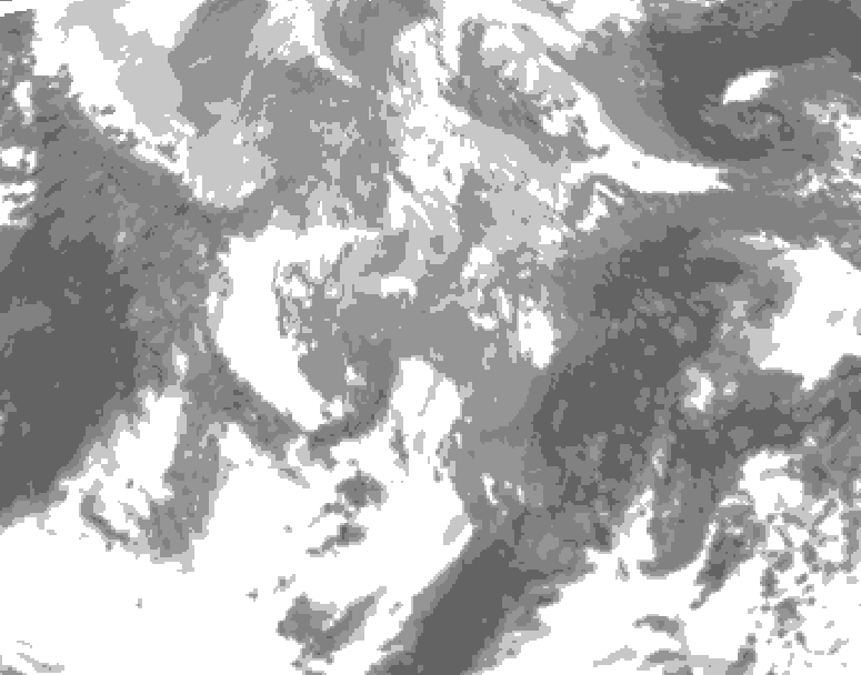 GDPS total cloud 186 hour forecast chart for Canada based on 2026/04/11 1200Z data
