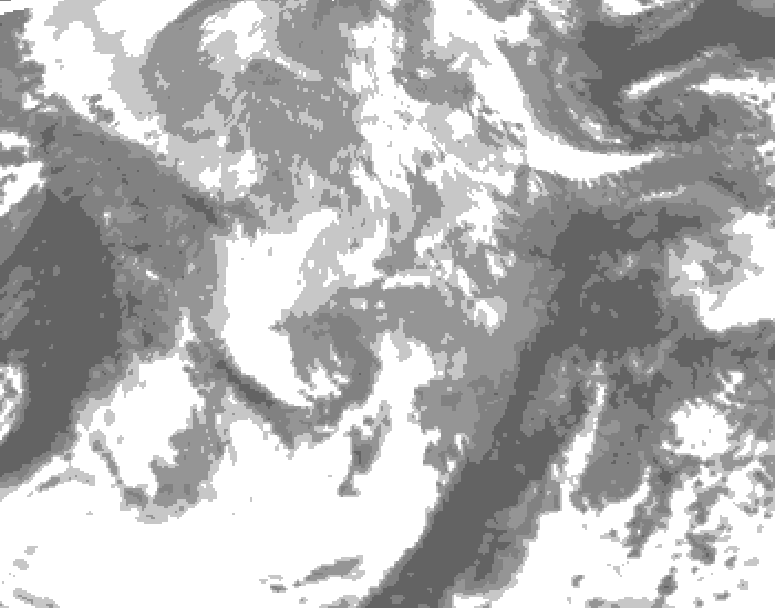 GDPS total cloud 192 hour forecast chart for Canada based on 2026/04/11 1200Z data
