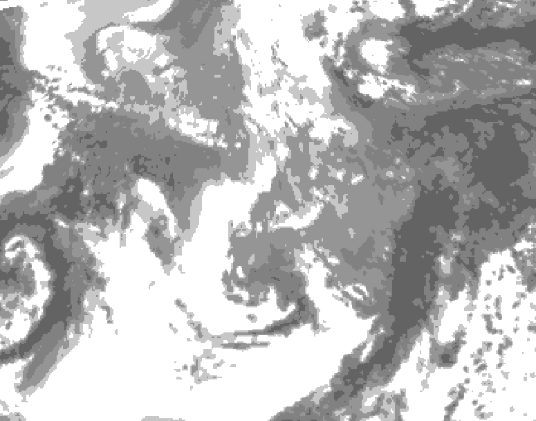 GDPS total cloud 210 hour forecast chart for Canada based on 2026/04/11 1200Z data