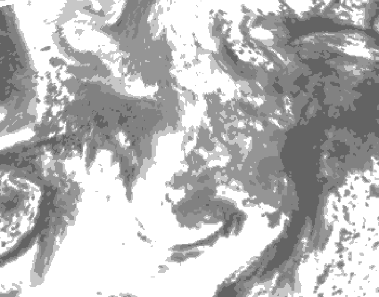 GDPS total cloud 216 hour forecast chart for Canada based on 2026/04/11 1200Z data