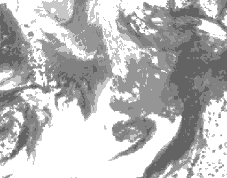 GDPS total cloud 222 hour forecast chart for Canada based on 2026/04/11 1200Z data