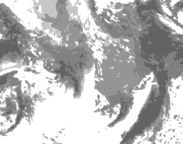 GDPS total cloud 228 hour forecast chart for Canada based on 2026/04/11 1200Z data