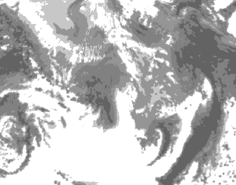 GDPS total cloud 234 hour forecast chart for Canada based on 2026/04/11 1200Z data