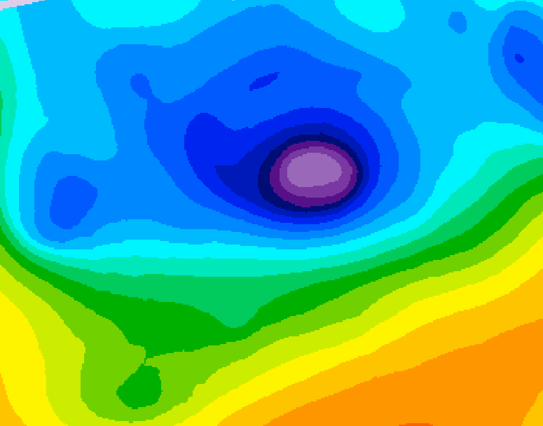 GDPS 500 millibar geopotential height 060 hour forecast chart for Canada based on 2026/04/12 0000Z data